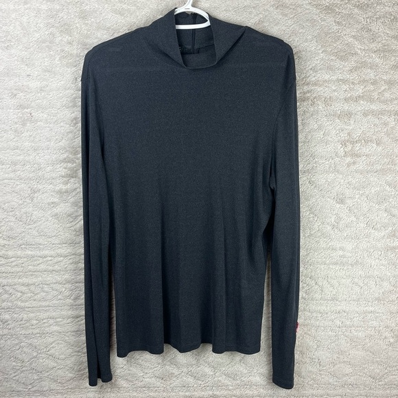 LAFAYETTE 148 Black Viscose Cowl Neck Top Shimmery Back Zipper Embroidered XL - Picture 1 of 16